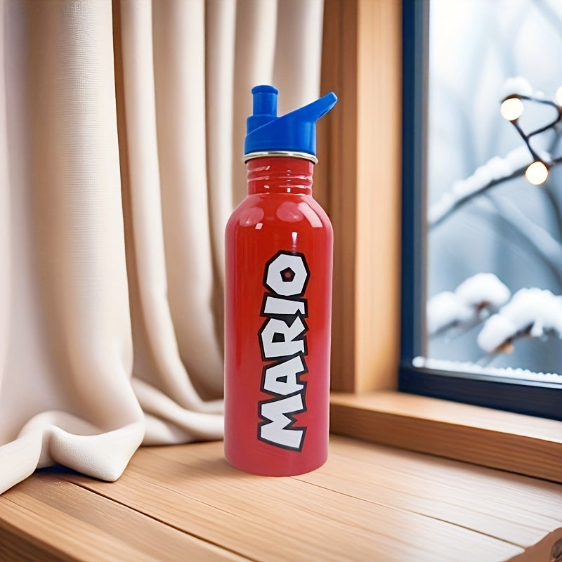 Super Mario Bouteille d'Eau - Bouteille Isotherme en Acier Inoxydable avec Bouchon pour Enfants