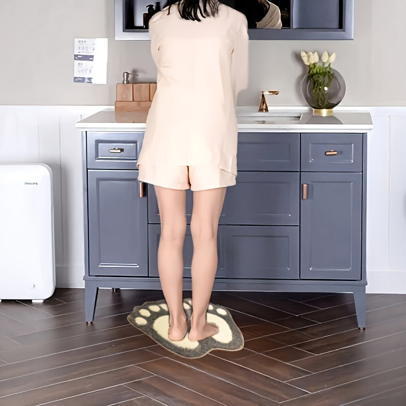 Tapis de Bain en Forme de Pied - Confortable et Sûr pour votre Salle de Bain