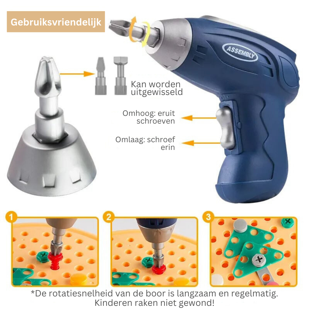 DrillPlay | Stimule la créativité de votre enfant et améliore sa motricité et sa capacité à résoudre des problèmes