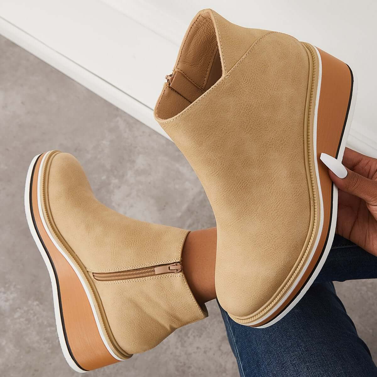 Bottines Tendances pour Femmes avec Fermeture Éclair et Talon - Alessia
