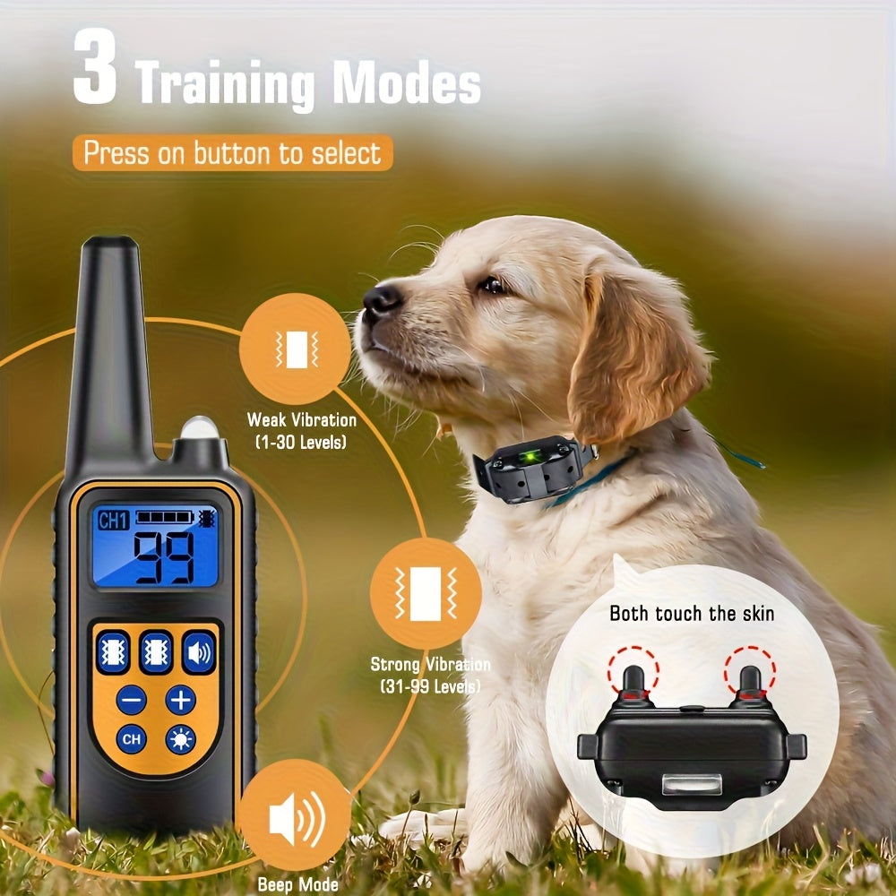 Smart Trainer Pro – Collier de Dressage Rechargeable avec Télécommande pour Chiens avec Bip & Vibration