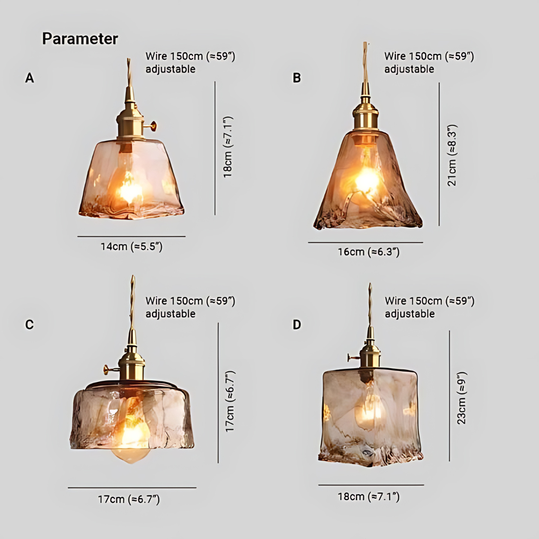 Suspension LED rétro - Jasper