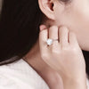 Bague GRA-Moissanite Brillante