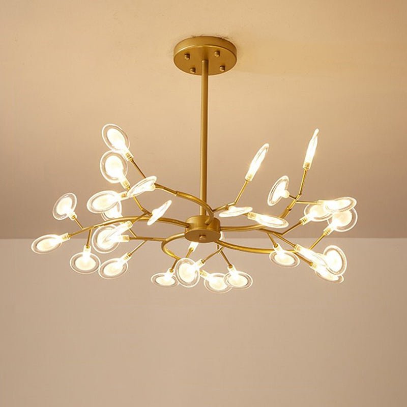 Simplicité Lustre à Lucioles Ramifié | Lustre LED Moderne en Acrylique Lucioles Douille G9 110V/220V Dia 78cm/85cm/115cm Design Intemporel Éclairage Plafond