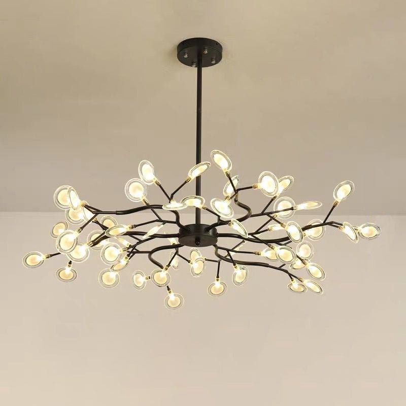 Simplicité Lustre à Lucioles Ramifié | Lustre LED Moderne en Acrylique Lucioles Douille G9 110V/220V Dia 78cm/85cm/115cm Design Intemporel Éclairage Plafond