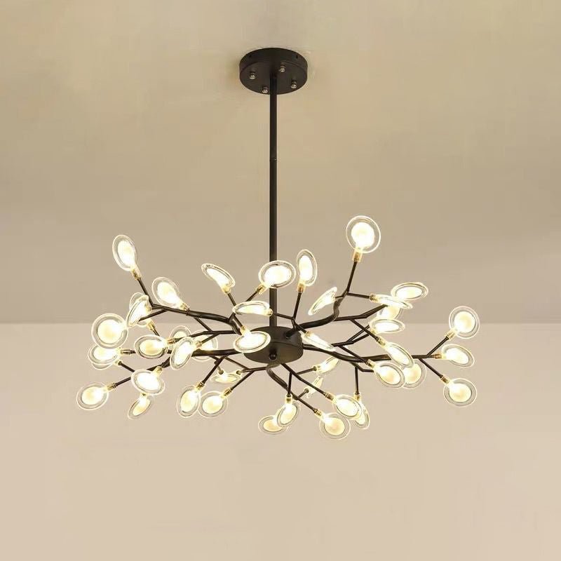Simplicité Lustre à Lucioles Ramifié | Lustre LED Moderne en Acrylique Lucioles Douille G9 110V/220V Dia 78cm/85cm/115cm Design Intemporel Éclairage Plafond