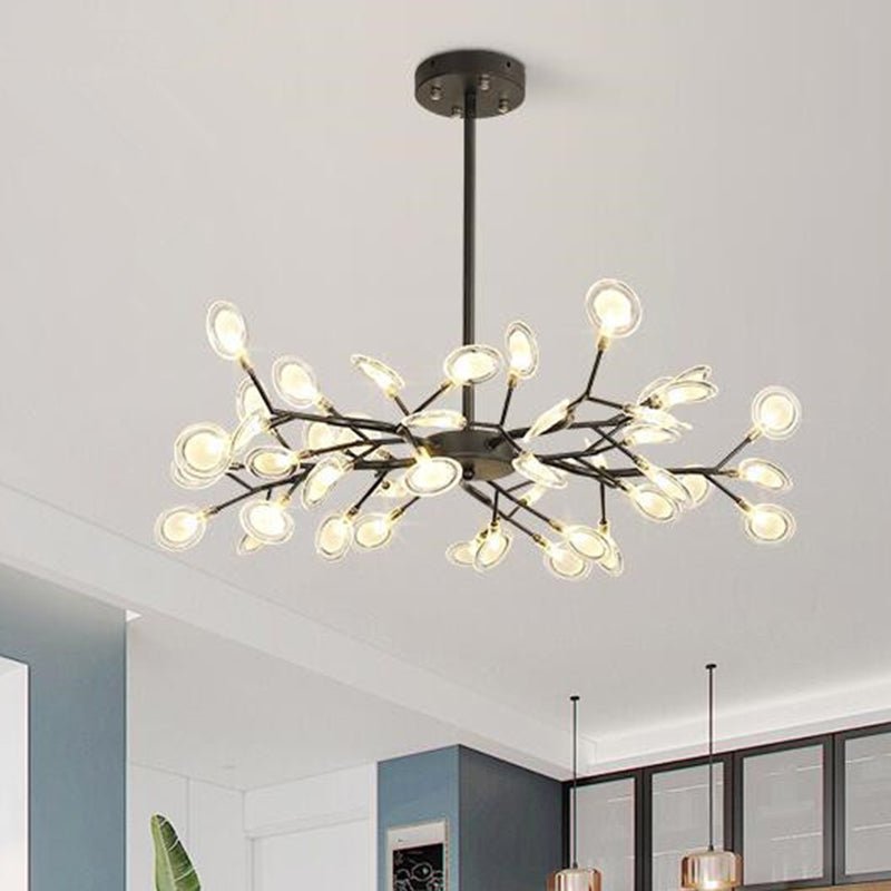 Simplicité Lustre à Lucioles Ramifié | Lustre LED Moderne en Acrylique Lucioles Douille G9 110V/220V Dia 78cm/85cm/115cm Design Intemporel Éclairage Plafond