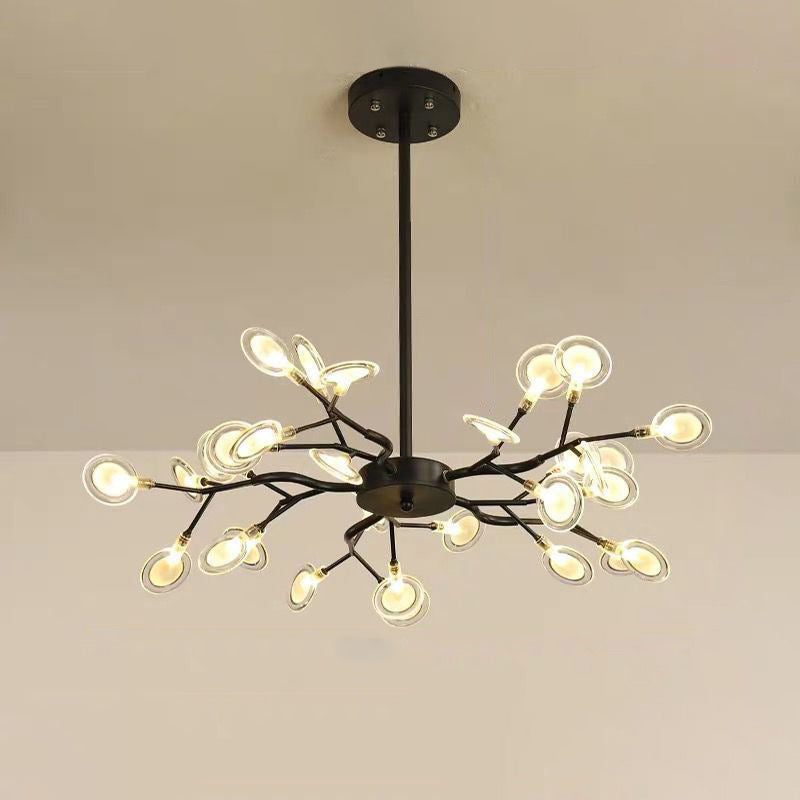 Simplicité Lustre à Lucioles Ramifié | Lustre LED Moderne en Acrylique Lucioles Douille G9 110V/220V Dia 78cm/85cm/115cm Design Intemporel Éclairage Plafond