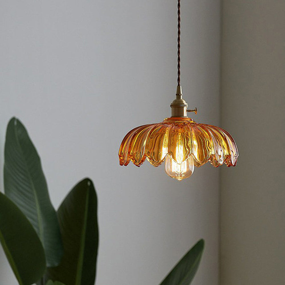 Suspension en Verre Bulle – Lampe Suspendue Élégante en Verre Transparent et Cuivre