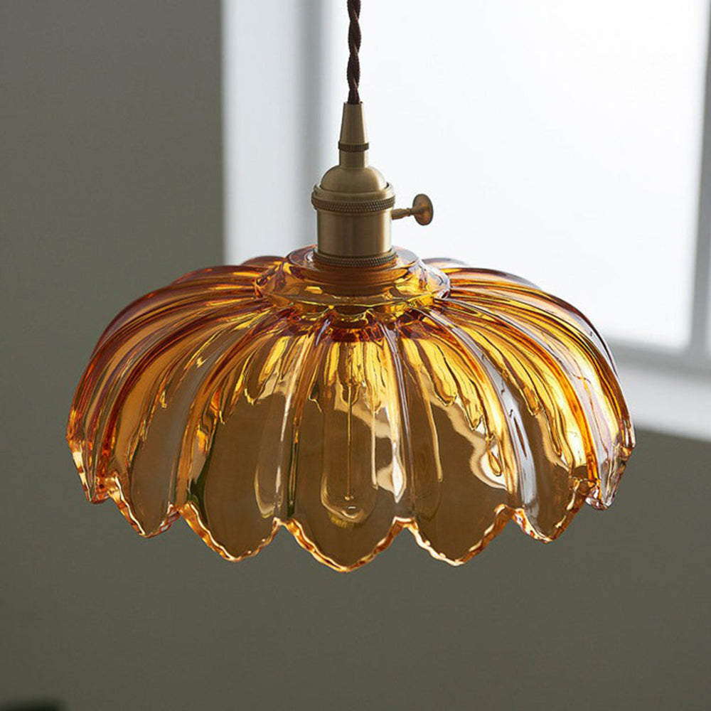 Suspension en Verre Bulle – Lampe Suspendue Élégante en Verre Transparent et Cuivre