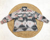Veste en Jean Vintage Aztec avec Col – Doublée en Laine, Coupe Ample, Manches Longues pour un Style Streetwear Tendance