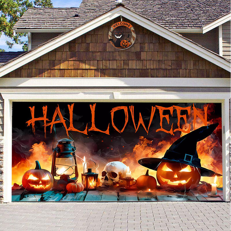 SpookShade | Crée une atmosphère d'Halloween inoubliable pour votre porte de garage