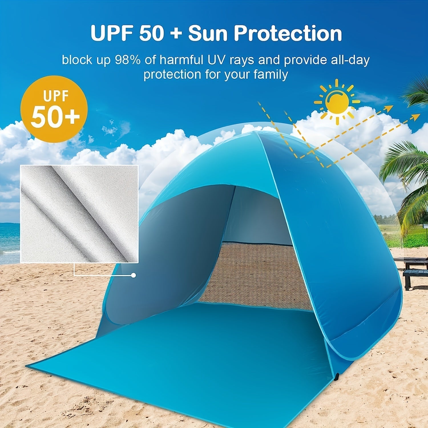BreezeShield Tente de Plage – Protection et Confort pour Chaque Journée à la Plage