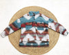 Veste en Jean Vintage Aztec avec Col – Doublée en Laine, Coupe Ample, Manches Longues pour un Style Streetwear Tendance