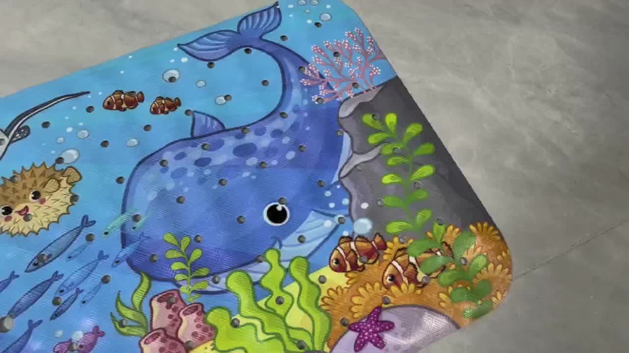 Tapis de Bain Antidérapant Extra Long – Lavable en Machine avec Ventouses