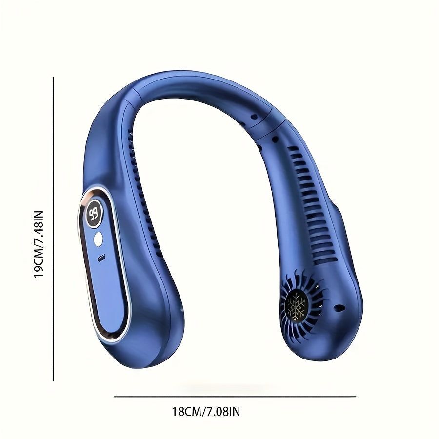 Ventilateur de Cou Rechargeable USB pour un Refroidissement Puissant et Silencieux – Parfait pour une Utilisation Intérieure et Extérieure