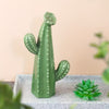 Trio de Décorations en Céramique de Cactus – Ornements Intérieurs Rayés et Texturés