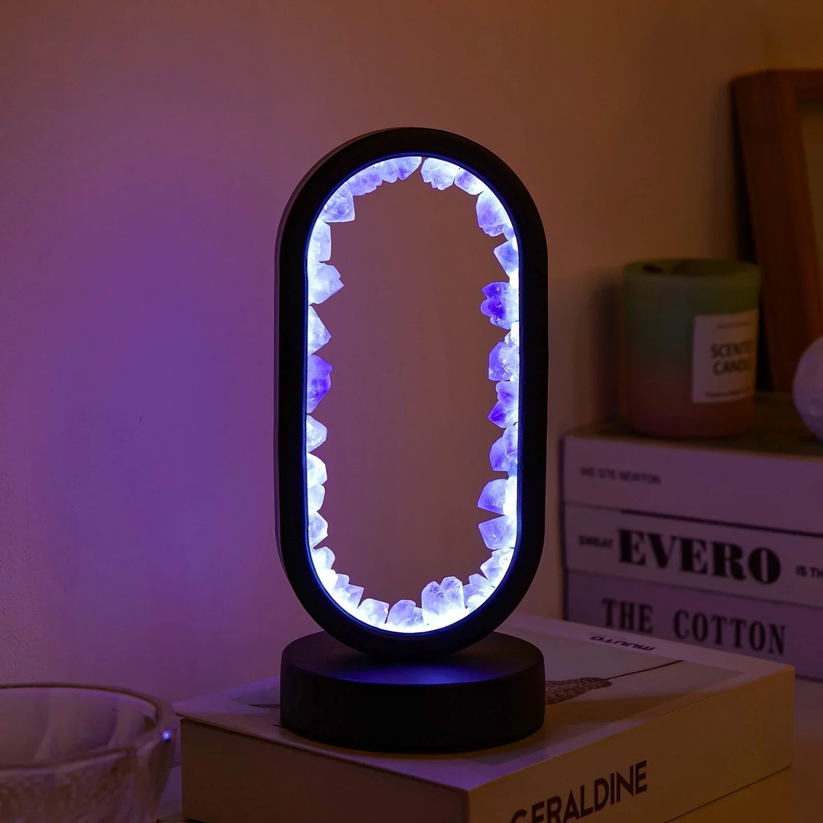 Lampe en Améthyste Fait Main - Serenith