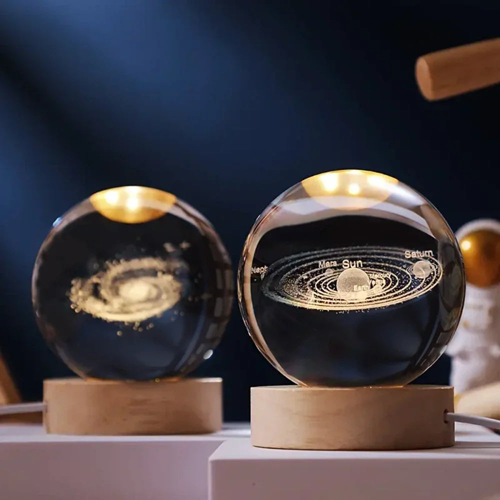 Boules en Cristal Gravées en 3D - Celestia