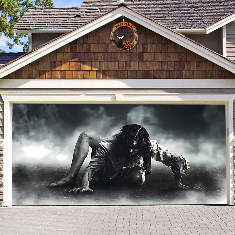 SpookShade | Crée une atmosphère d'Halloween inoubliable pour votre porte de garage