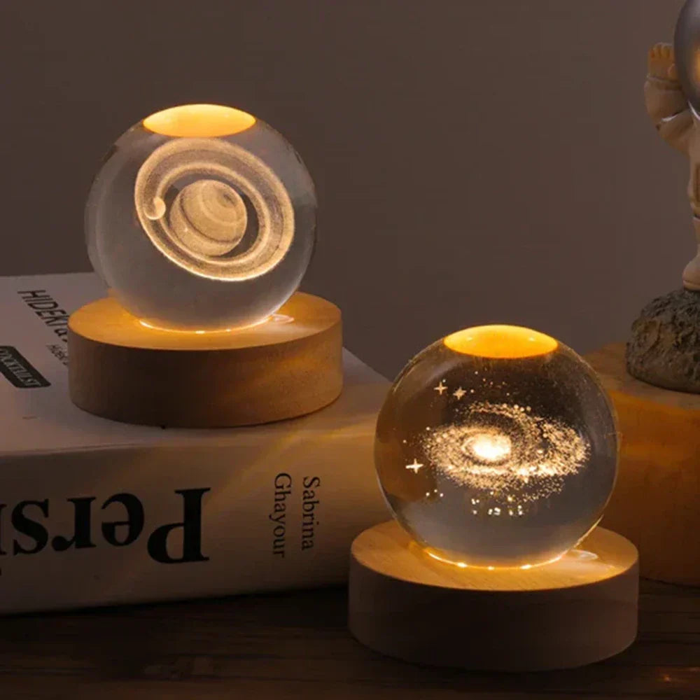 Boules en Cristal Gravées en 3D - Celestia