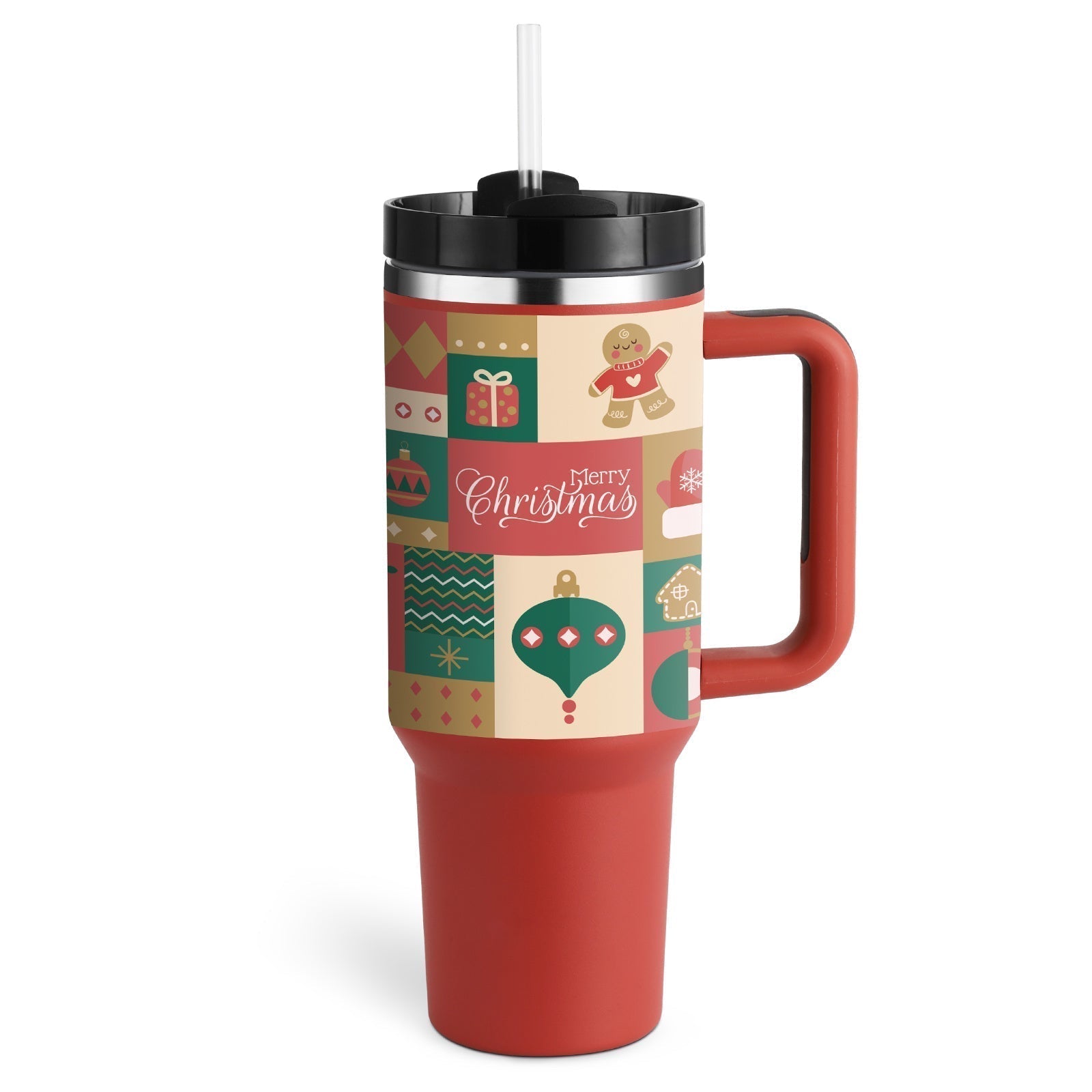 Tasse isolante avec poignée et paille - ChillMate