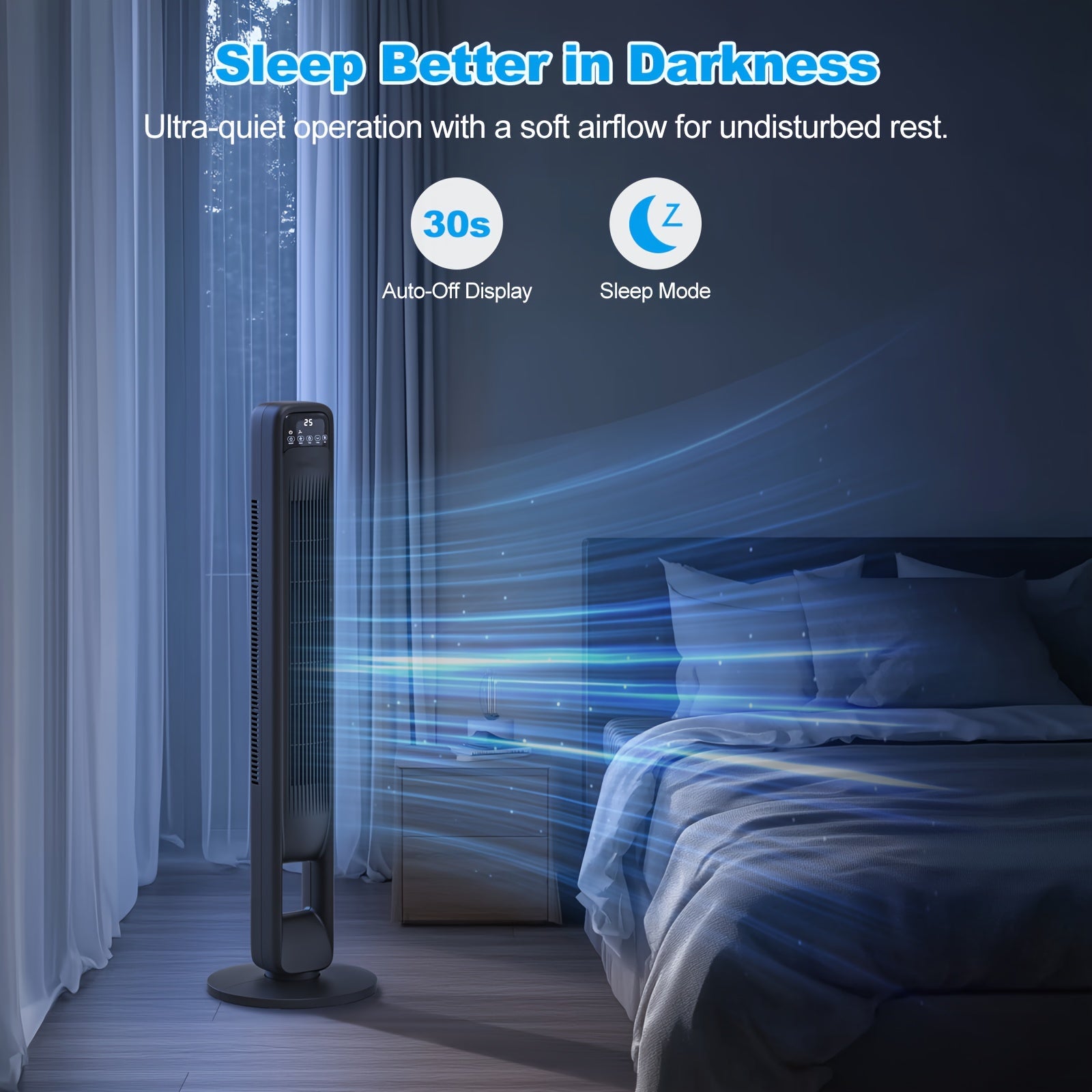 Ventilateur Tour Sans Lame – Silencieux et Réglable