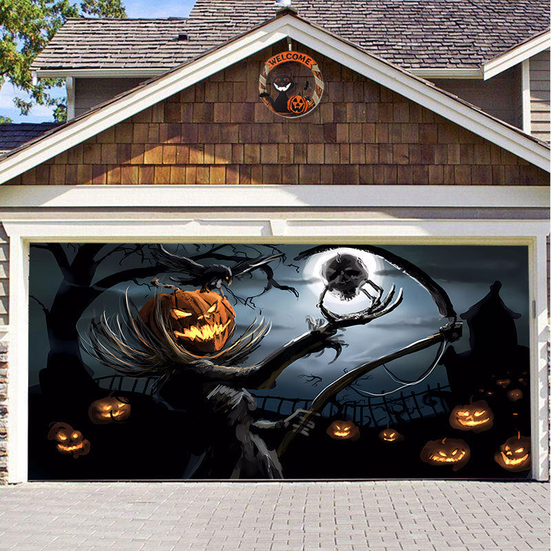 SpookShade | Crée une atmosphère d'Halloween inoubliable pour votre porte de garage