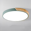 Applique de Plafond Circulaire en Bois Nordique pour Décoration Intérieure de Style Macaron & Éclairage Ambiant