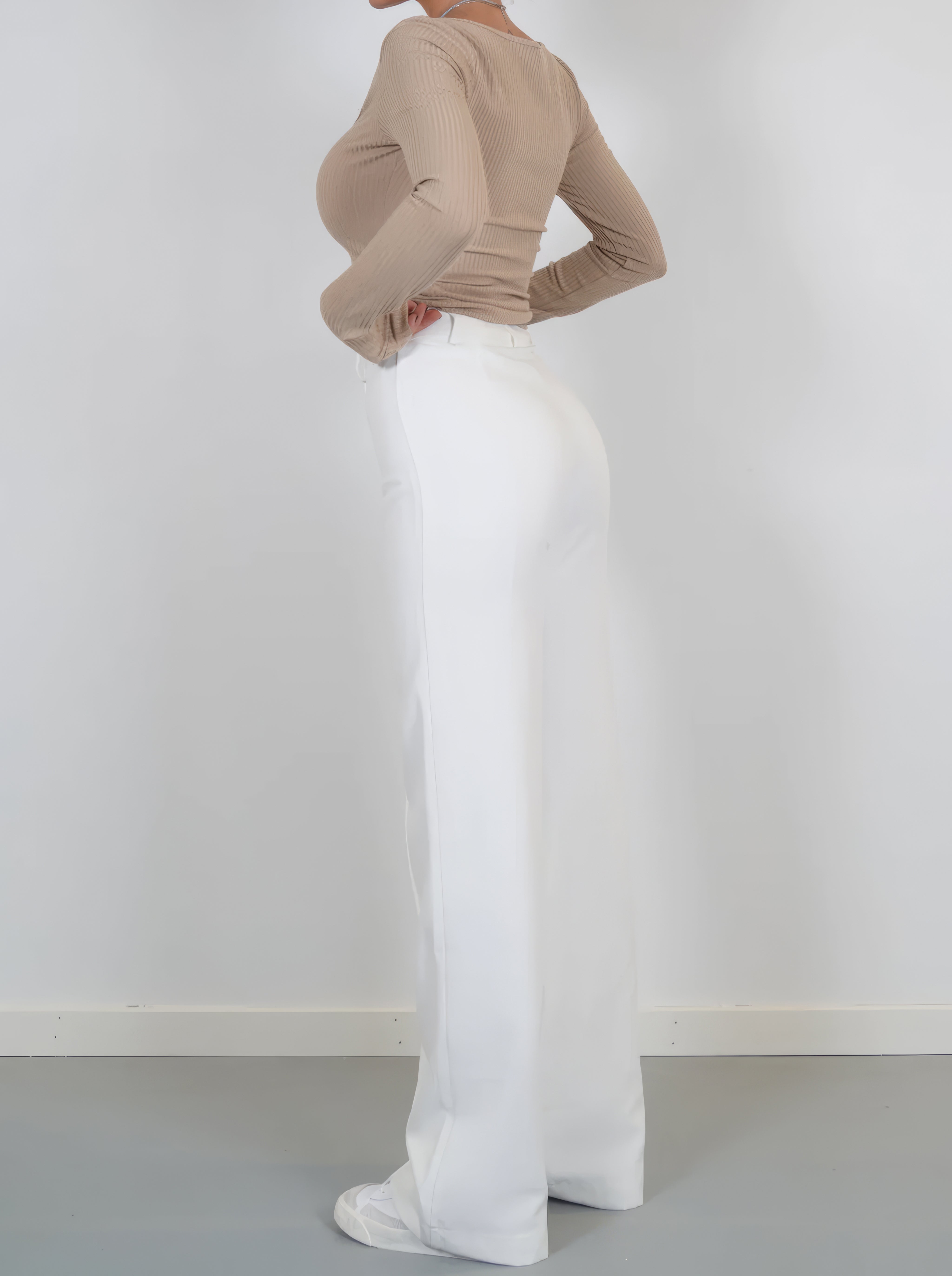 Beau | Pantalon Taille Haute à Pattes Droites