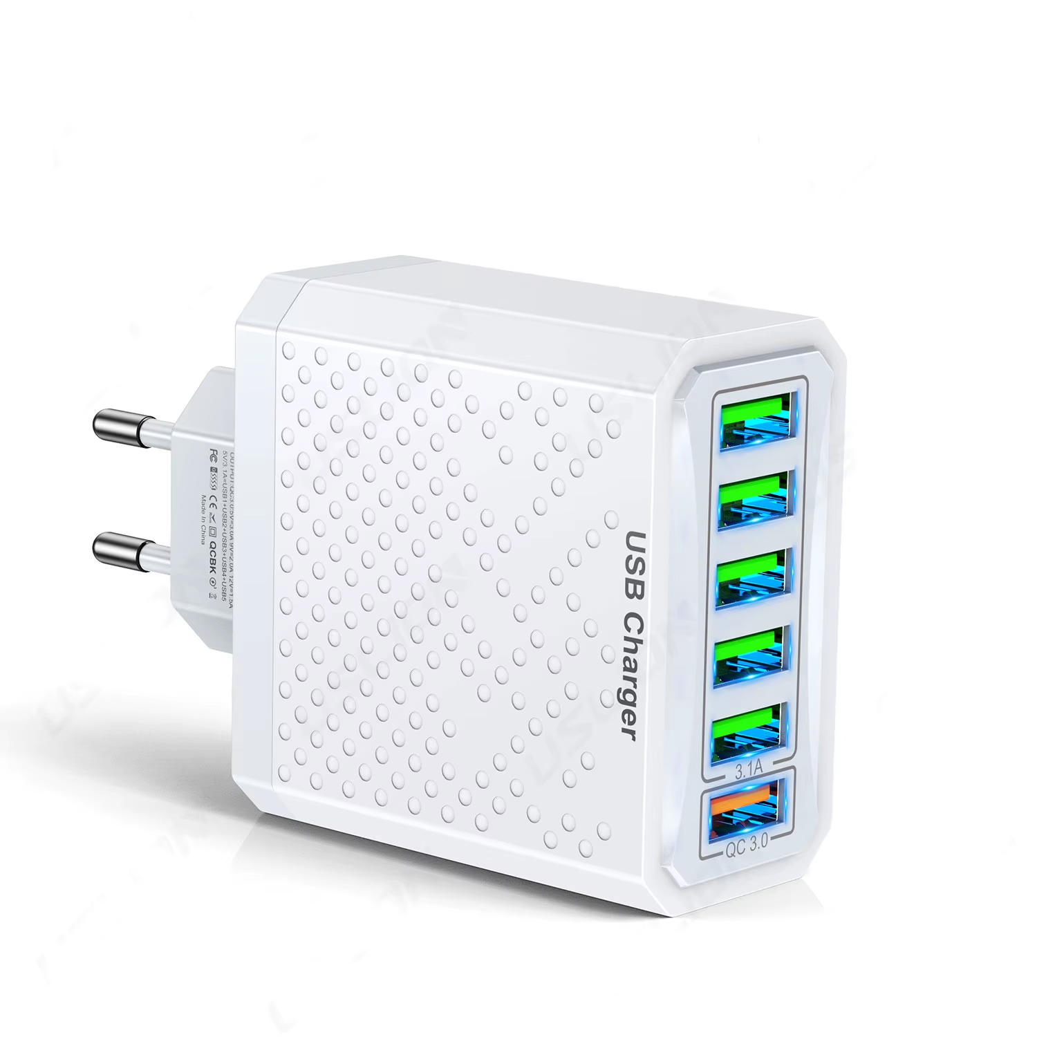 LuxCharge Elite Chargeur USB Multilader 6-en-1 | Chargement sans effort pour plusieurs appareils simultanément