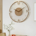 Nock - Horloge Murale Moderne 30 cm en Acrylique et Bois pour le Salon