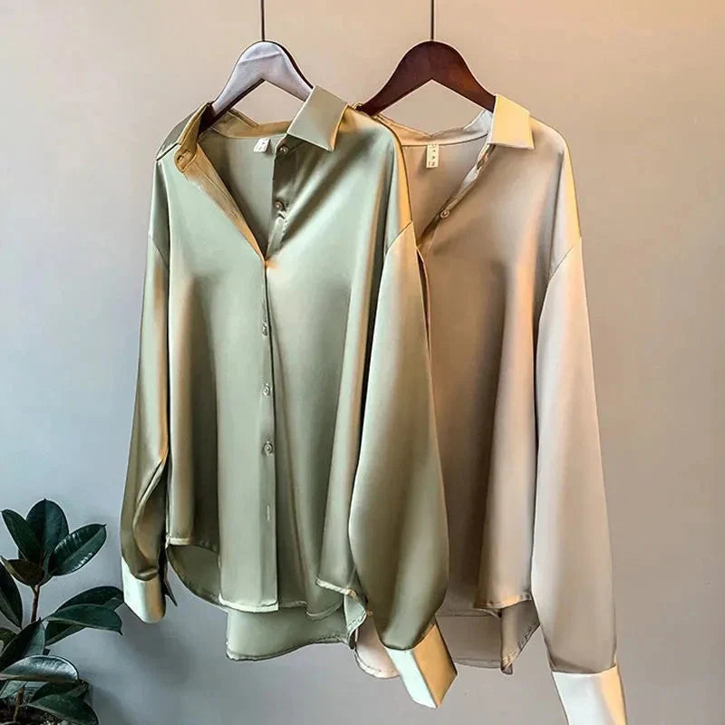 Blouse Satinée Élégante pour Femmes - Elina