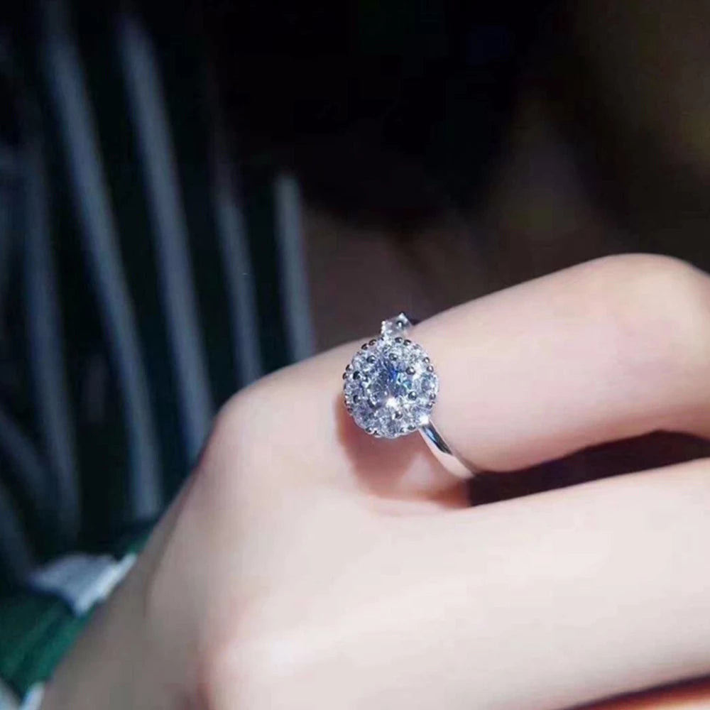 Bague avec cristal rotatif