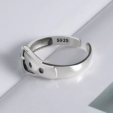 Bague en forme de ceinture en argent S925