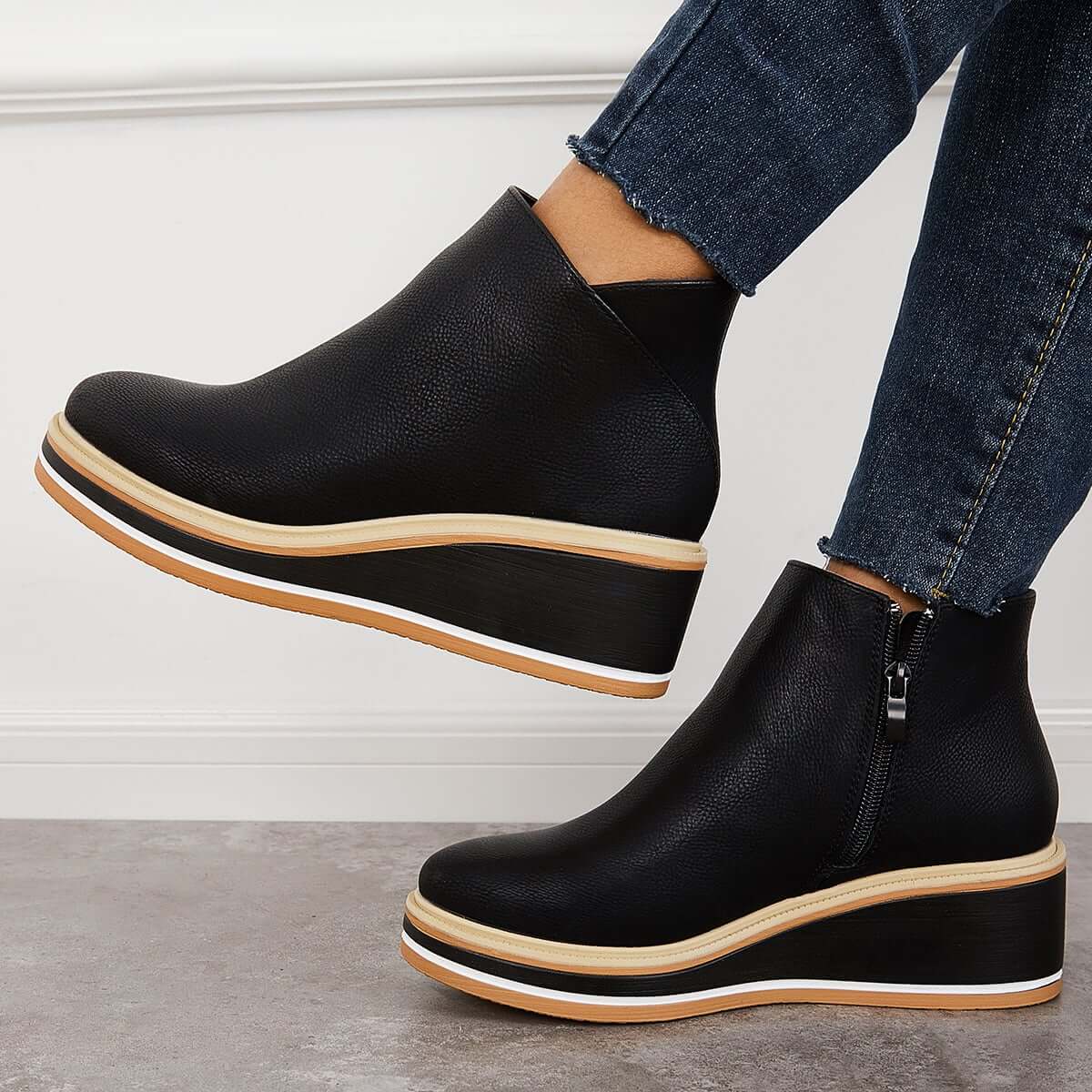 Bottines Tendances pour Femmes avec Fermeture Éclair et Talon - Alessia