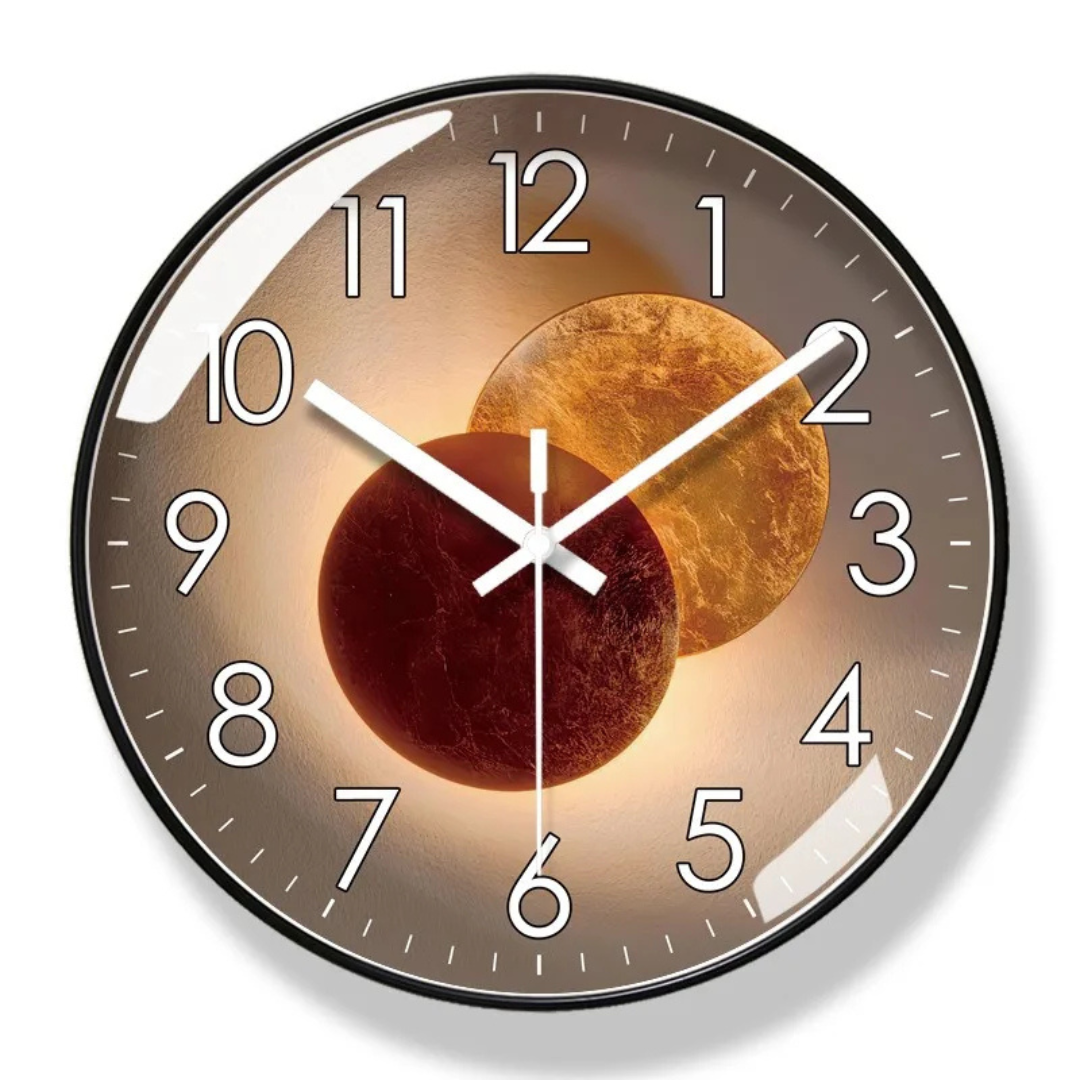 Zynir | Horloge Murale Design Élégante | Mécanisme Quartz Silencieux | Luxe et Moderne | Plastique & Verre | Sans Tic-Tac | Pile Non Incluse | Parfaite pour Salon, Chambre, Bureau