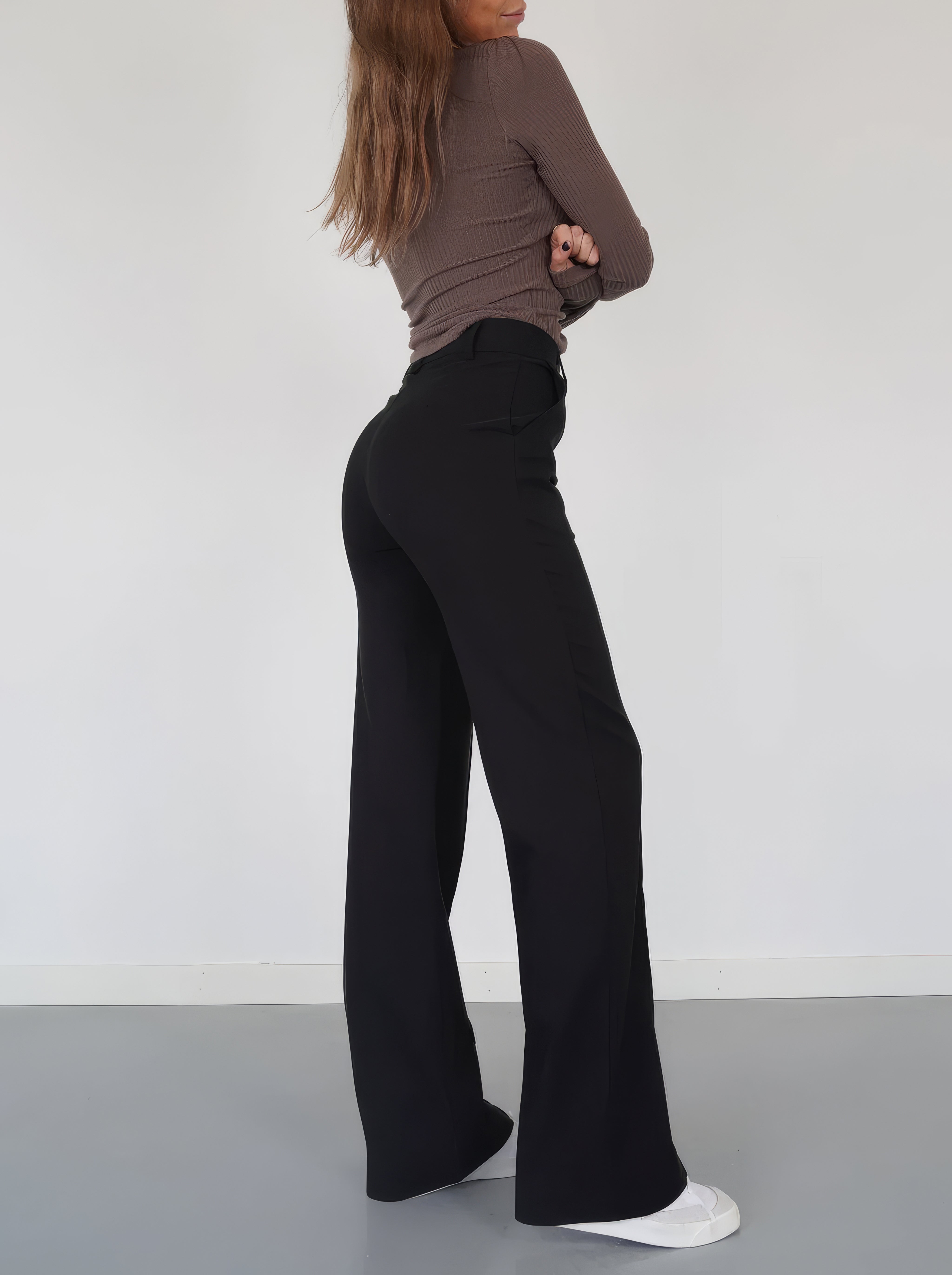 Beau | Pantalon Taille Haute à Pattes Droites