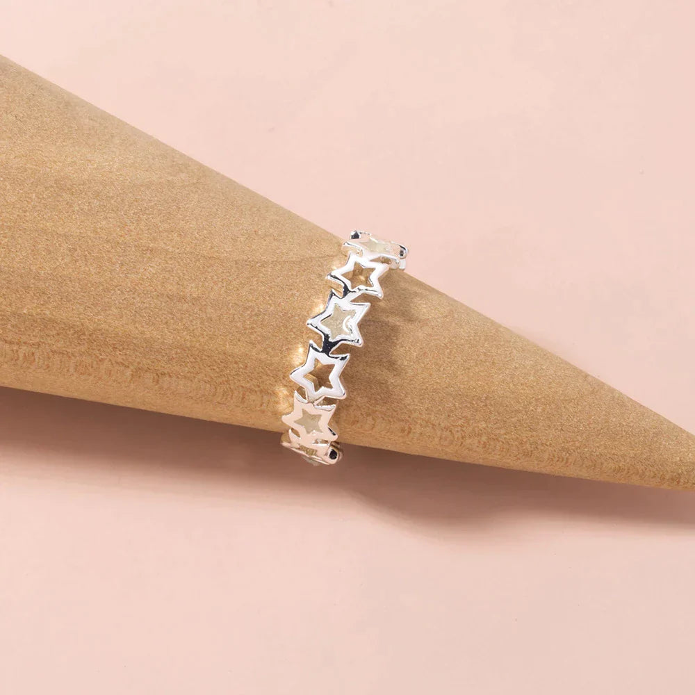 Bague étoile lumineuse ajustable