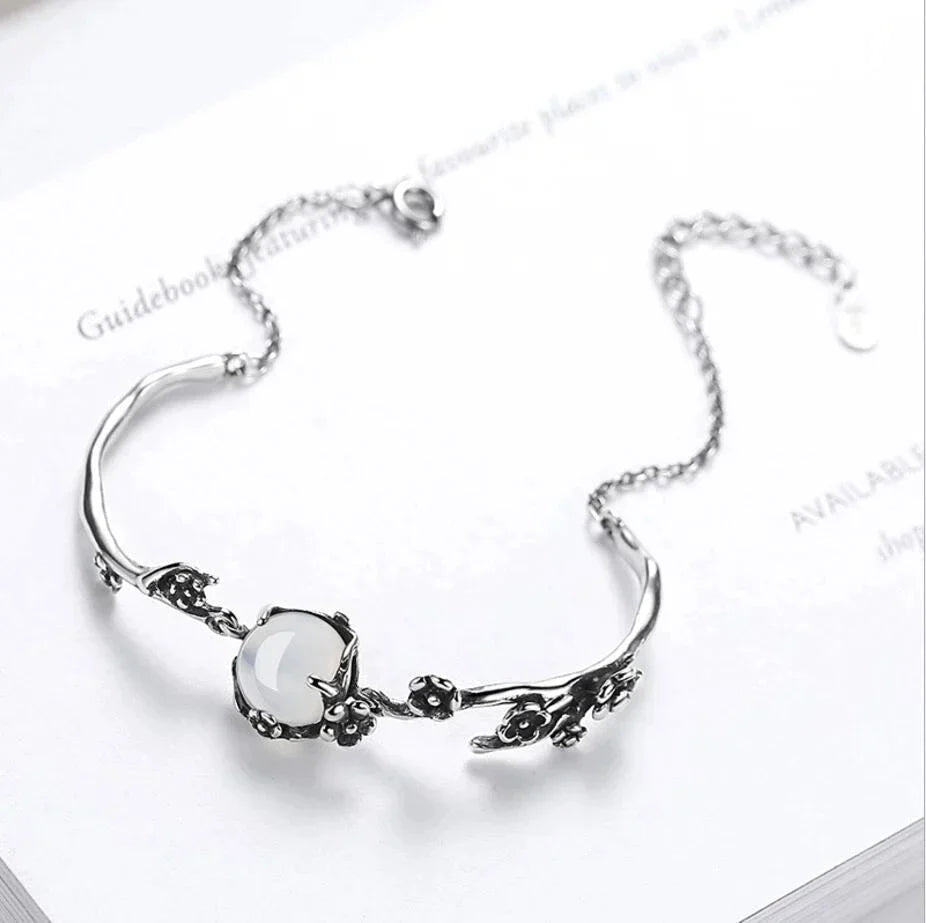 Bracelet en argent de pierre de lune