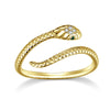 Bague en reptile en platine argenté