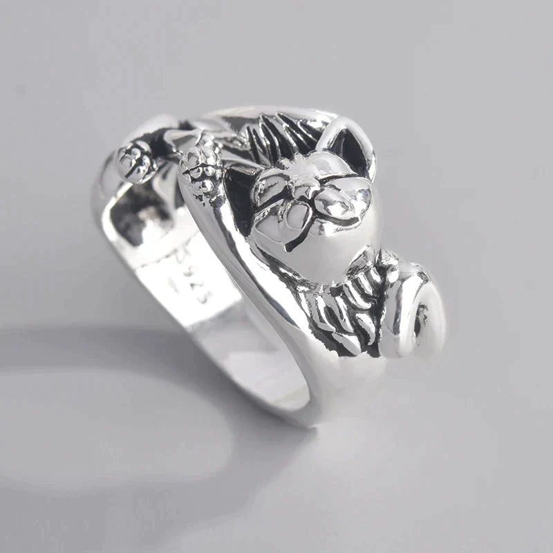 Bague Chat Chanceux (ajustable)