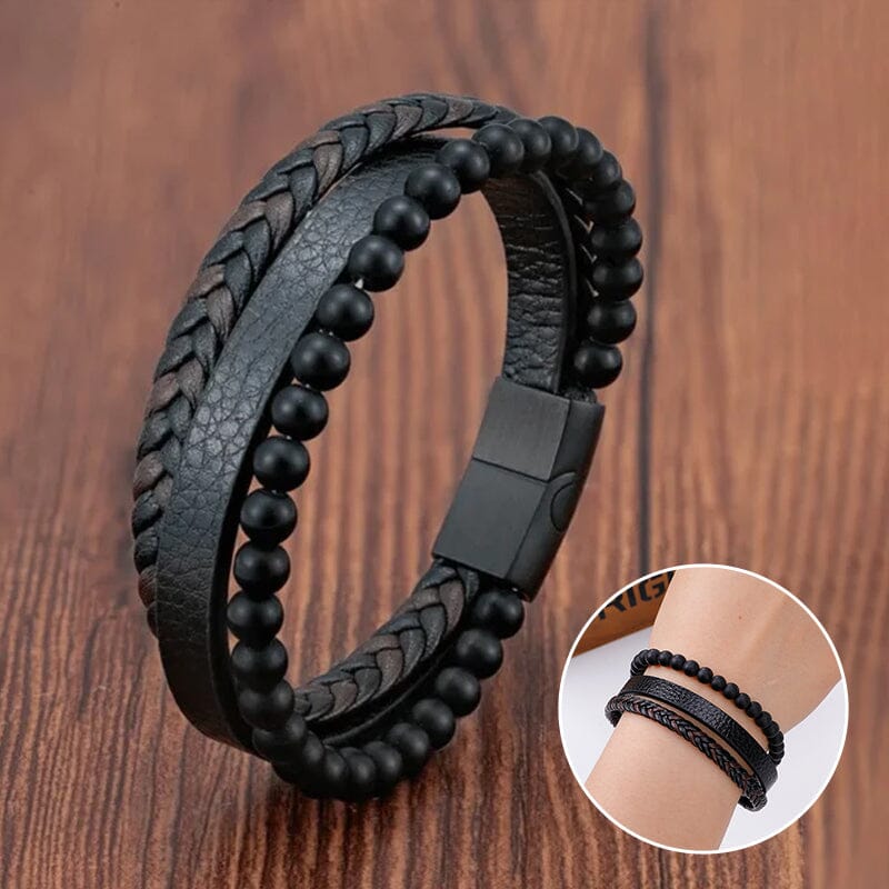 Bracelet bouclier serei | Embrassez la sérénité avec le bracelet SereneShield, composé de pierres d'hématite connues pour leurs propriétés anti-stress.