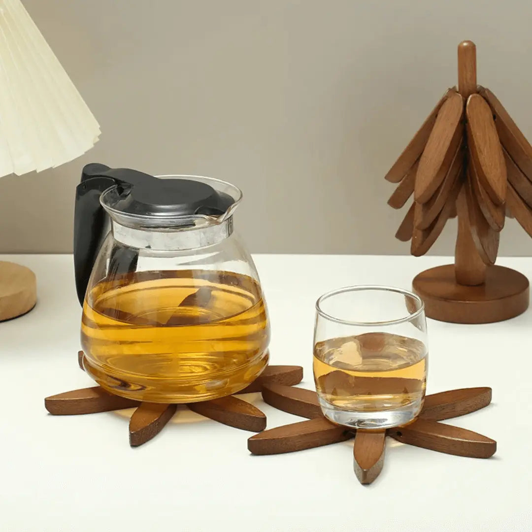 Sous-verres en bois élégants – NatureGuard