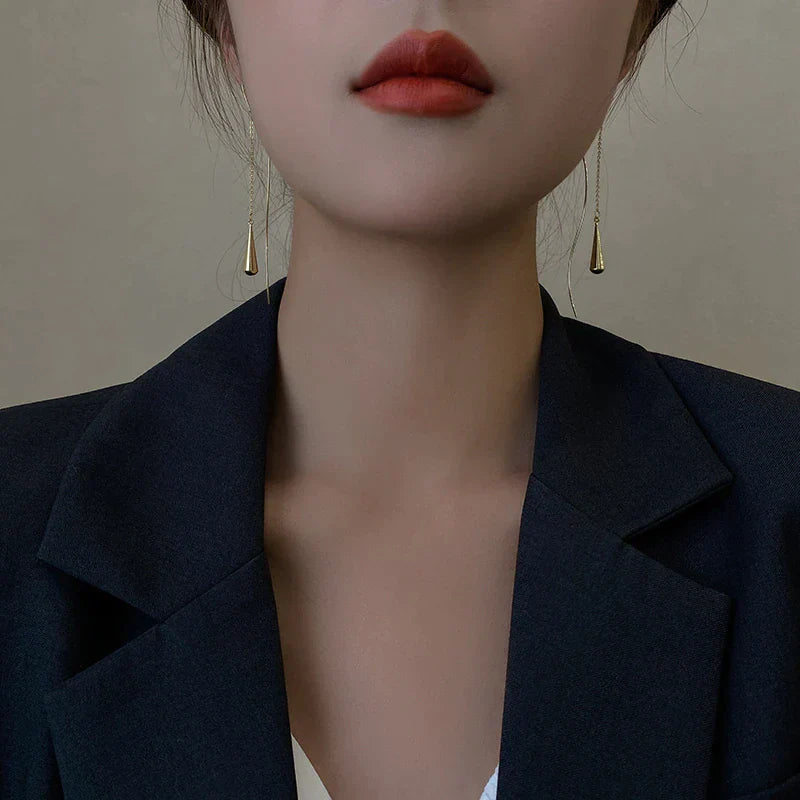 Boucles d'oreilles gouttes d'eau simples
