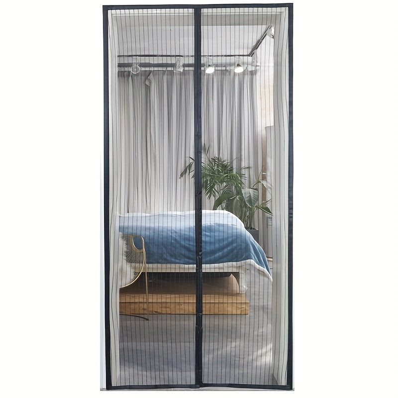 Rideau anti-insectes magnétique LuxeShield | Barrière estivale élégante avec design respirant pour une ambiance raffinée à la maison