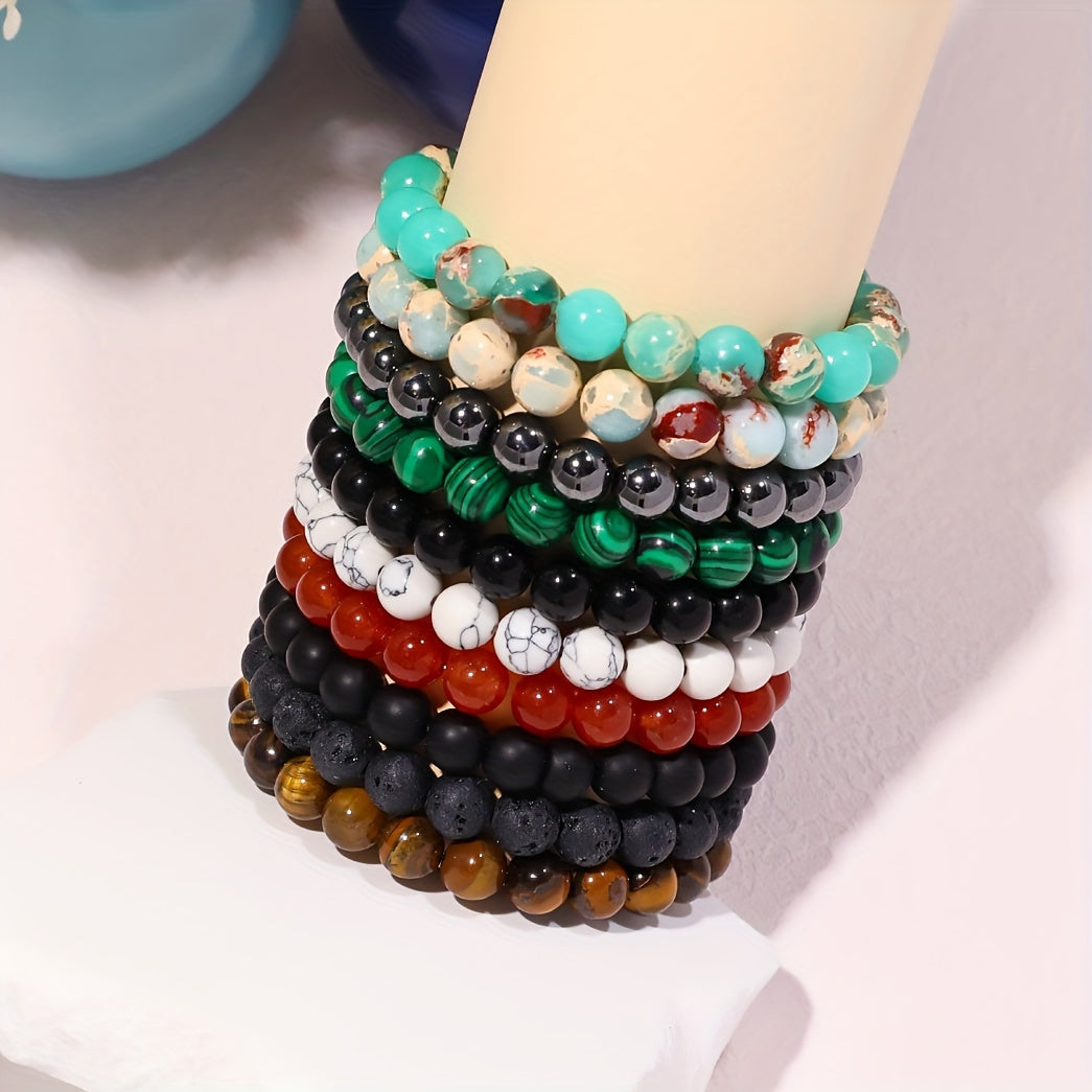 Bracelets en Pierre Naturelle Colorés - Pour une Touche de Style