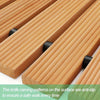 Tapis de Chemin en Bois Roulable – Tapis Durable pour l'Extérieur avec Protection Antidérapante