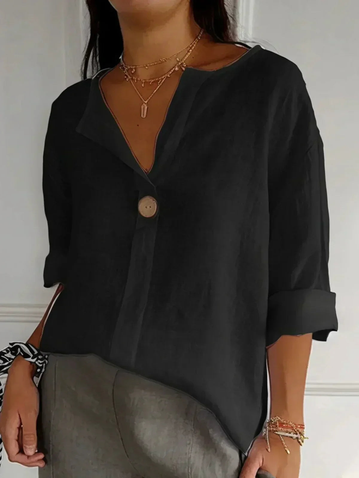 Aria | Blouse Décontractée Col V