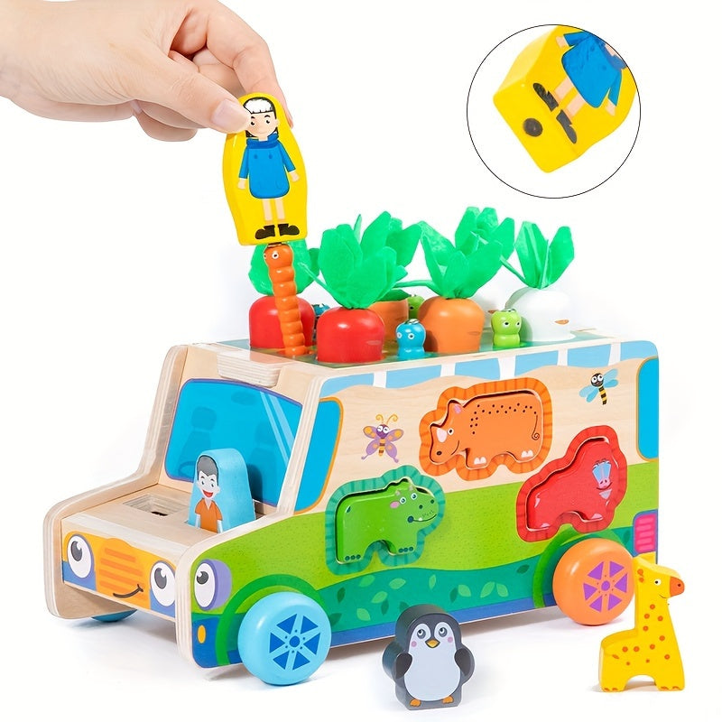 Véhicule de Jeu Éducatif de Ferme - Animaux et Légumes en Action